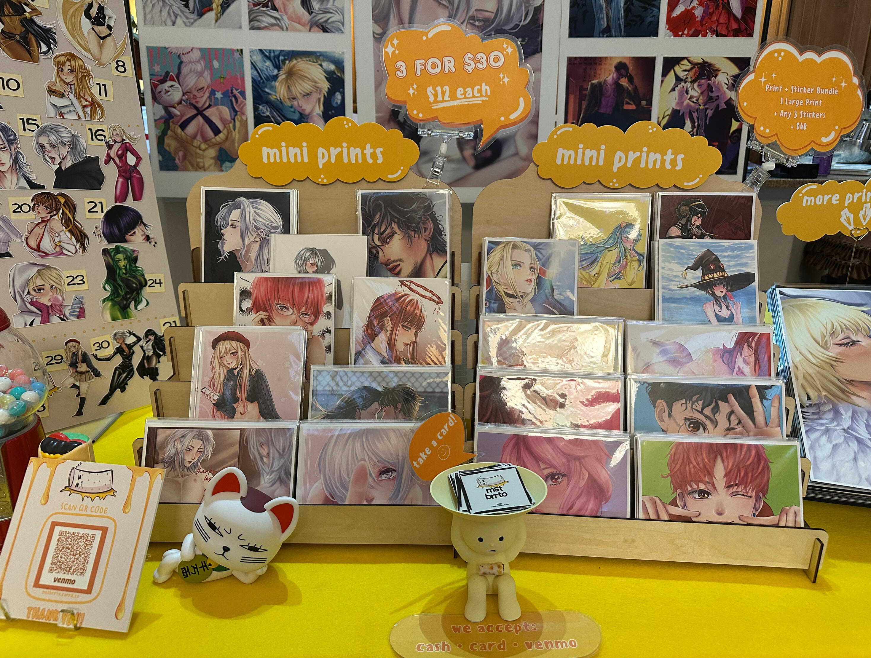 Arranged on a tabletop rack for visibility and easy access